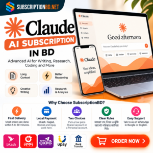 Buy Claude AI Subscription in BD with bKash, Nagad