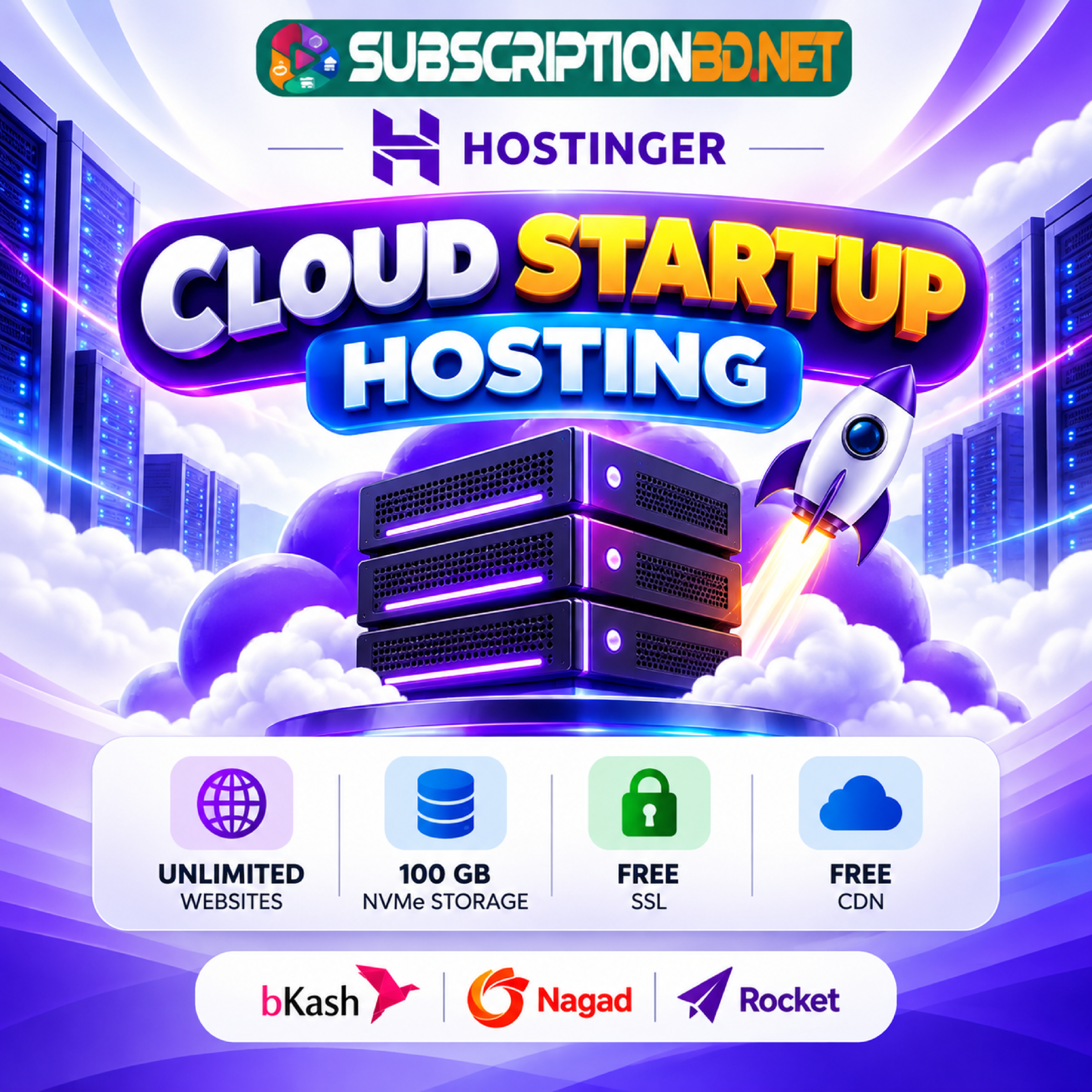 Hostinger Cloud Startup Hosting Buy BD with bKash